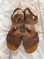 Panama Jack Sandalen mit Keilabsatz Gr.39 braun Hessen - Zwingenberg Vorschau