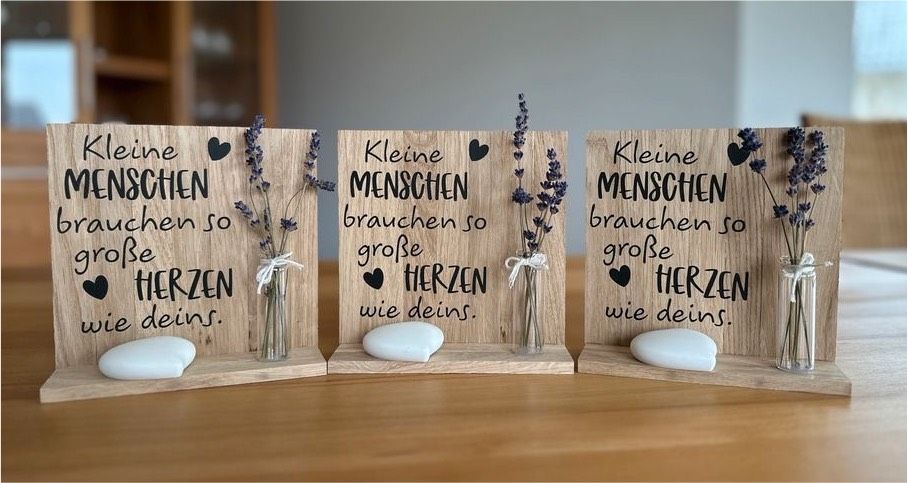 Deko Geschenk Erzieherin Lehrerin Aufsteller, Herz, Vase in Willingshausen