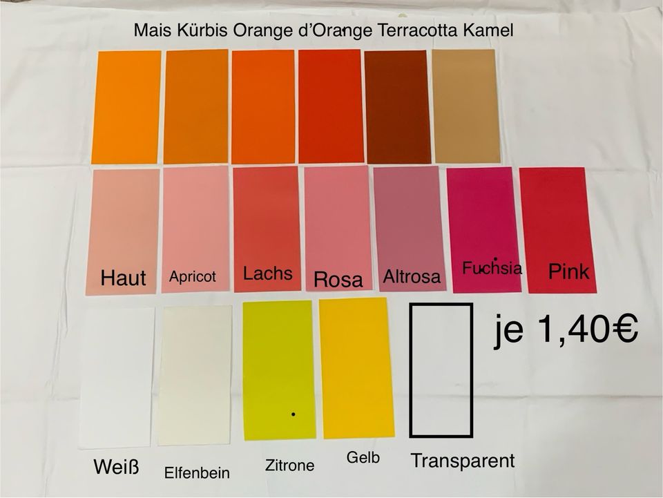 Ab 1,40€ Wachsplatten über 50 Farben für Taufkerze Hochzeitskerze in Pöttmes