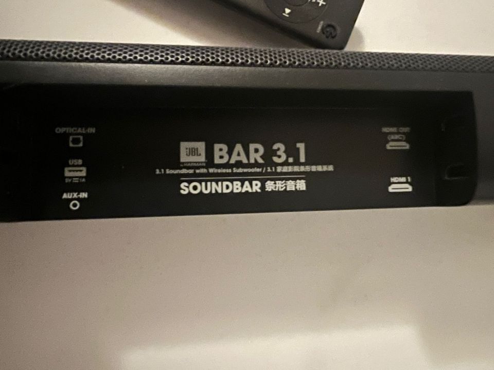 JBL BAR 3.1 Soundbar + Subwoofer Schwarz Aktiv mit ARC und FB in Schulzendorf bei Eichwalde