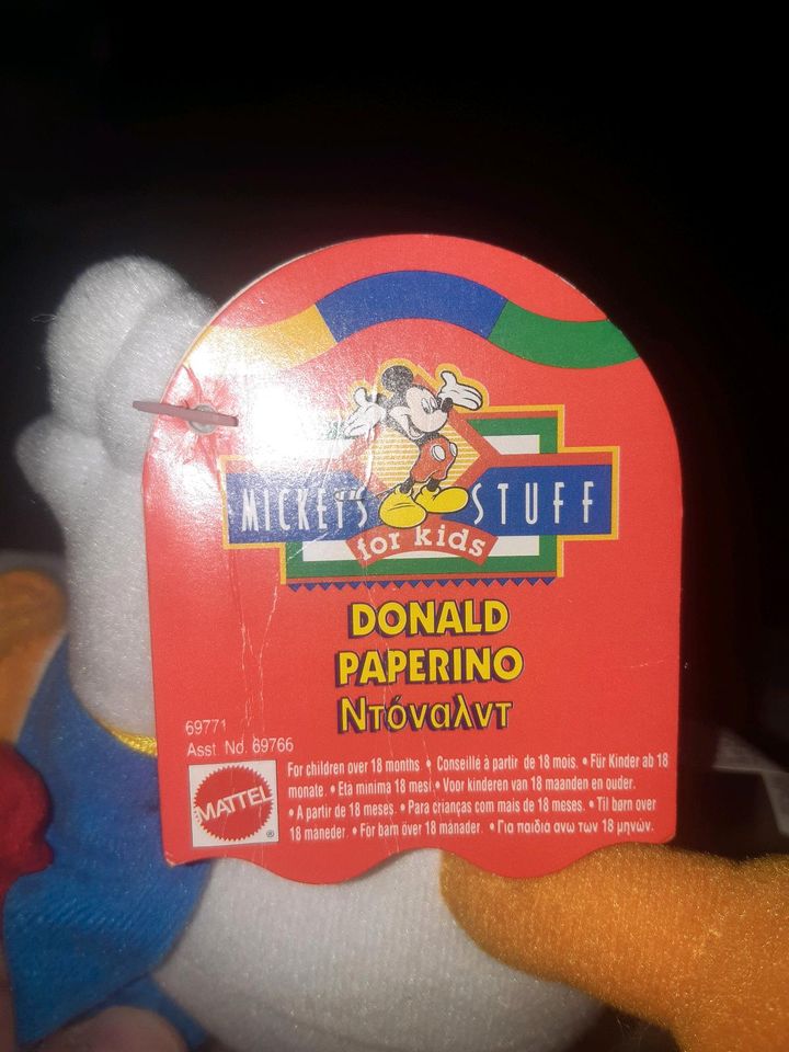 *Rarität* Goofy und Donald Duck Plüschfiguren mit Etikett in Erfurt