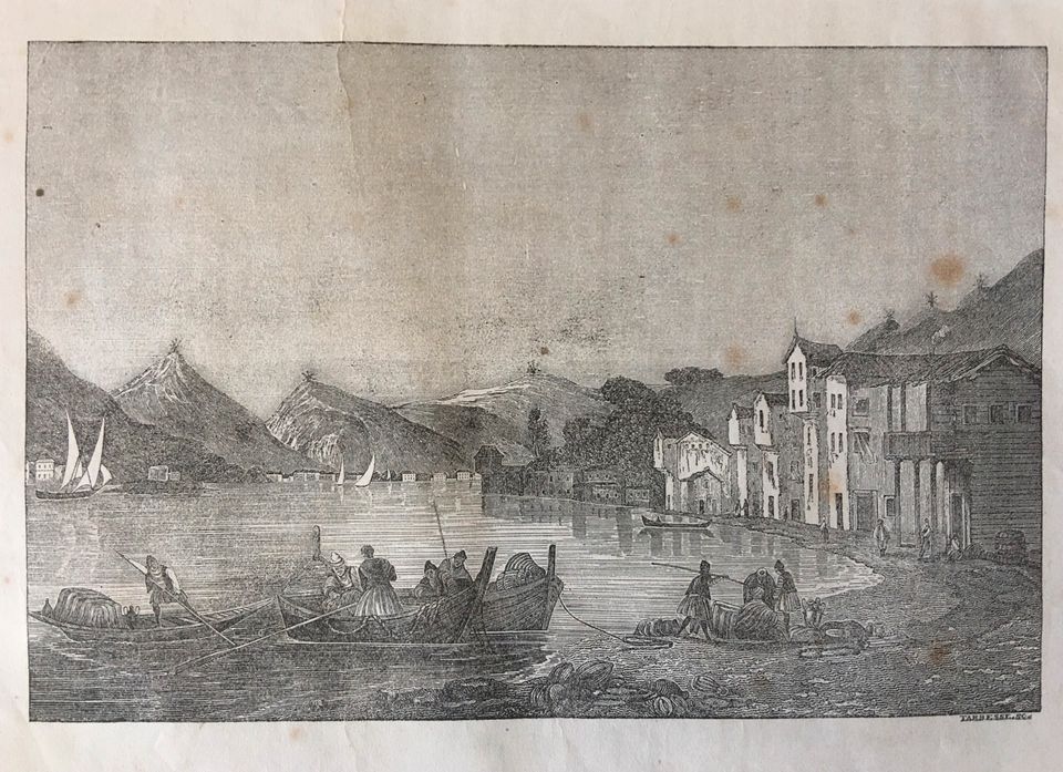 Griechenland ORIG 1837 Holzschnitt Odysseus Insel Itaka in München