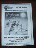 STEEL VENGEANCE Advert/Mini-Poster 80s Metal Omen Exxplorer Hessen - Fischbachtal Vorschau