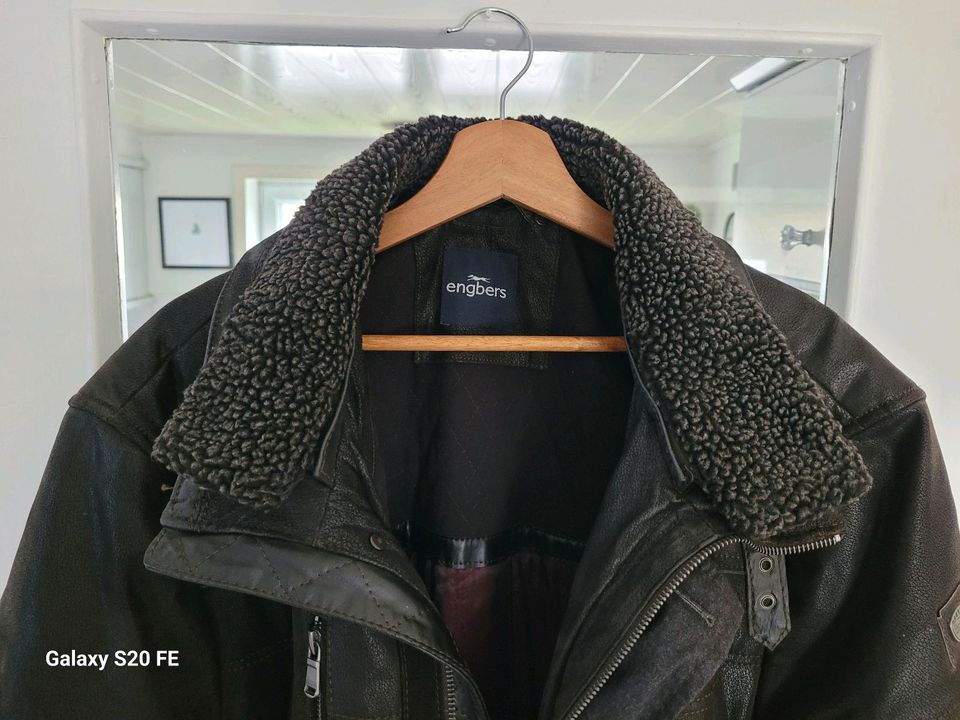 Herren Lederjacke Braun Echtleder 4XL Größe 60 in Süderlügum