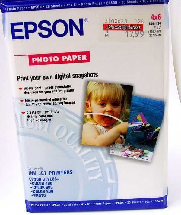 ▇►6x Epson Photo Paper 4x6 - Epson Stylus Color 400/600/800/Photo in Nürnberg (Mittelfr)