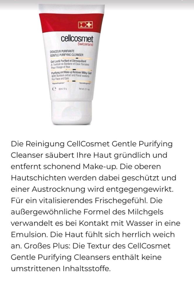 Cellcosmet Switzerland Cleanser NEU in Unterbreizbach