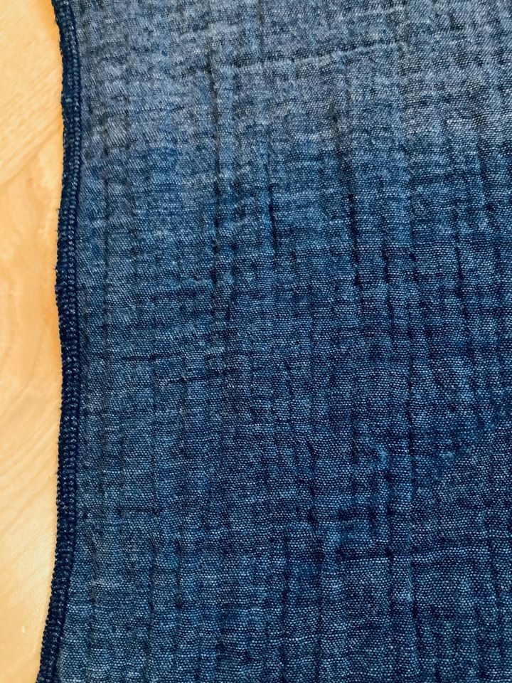 Dreieckstuch Tuch leicht Musselin Bio-Baumwolle jeans blau NEU in Bad Tölz