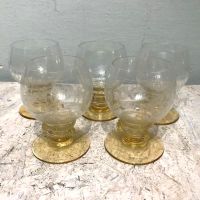 5x Glas Theresienthal Weinglas Herrgotts Tröpfchen vintage geätzt Nürnberg (Mittelfr) - Mitte Vorschau