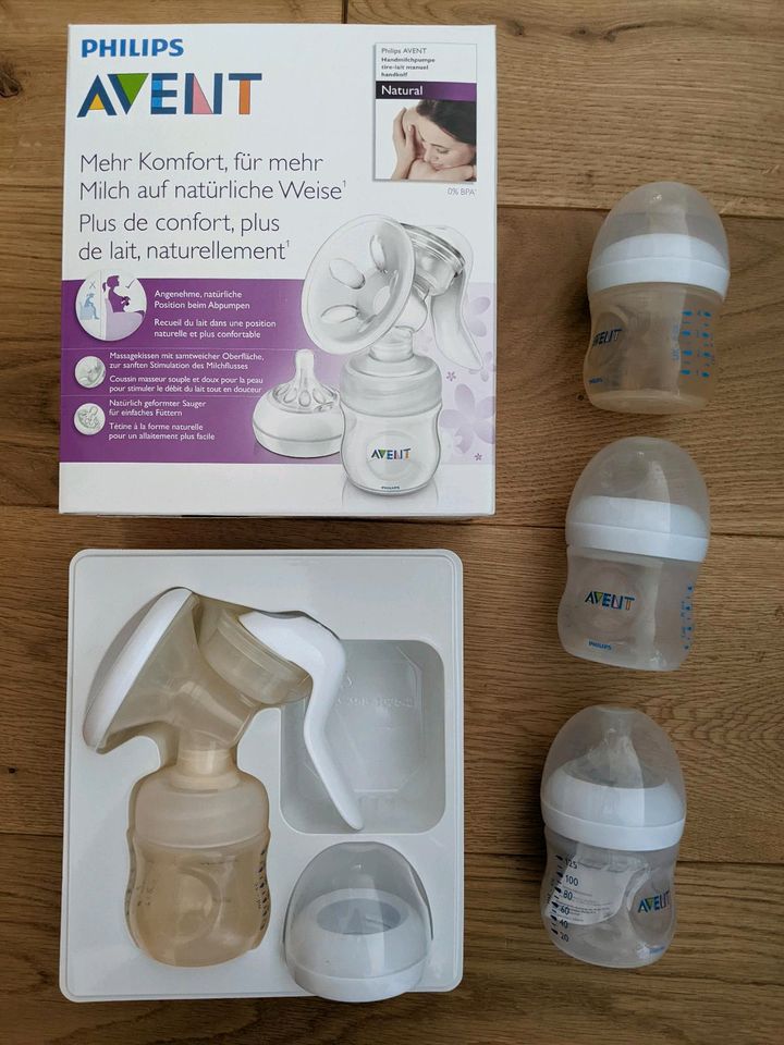 Handmilchpumpe Philips Avent plus Extra Flaschen in Rastede