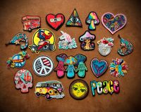 20 Patches Aufnäher Aufbügler Psychedelic Woodstock 60s FlowerPow Baden-Württemberg - Bad Krozingen Vorschau