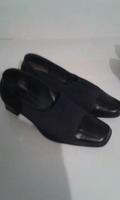 Damenschuhe schwarz, Leder/Stoff, Gr 39/ H, schwarz Bayern - Schechen Vorschau