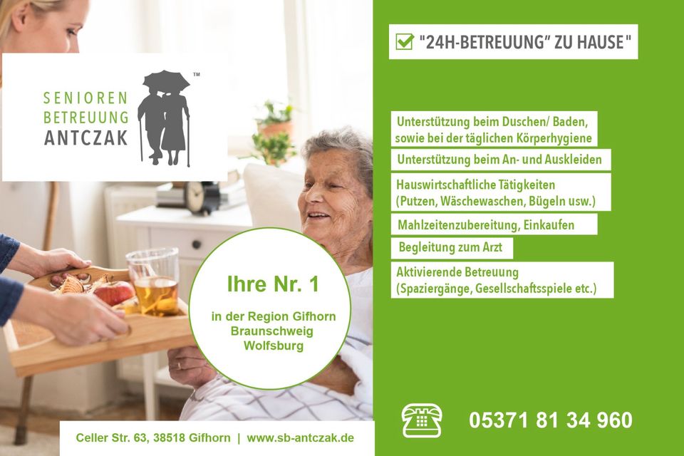 ✅ 24H-Betreuung zu Hause ✅ Alltagsbegleitung ✳️ in Peine in Peine