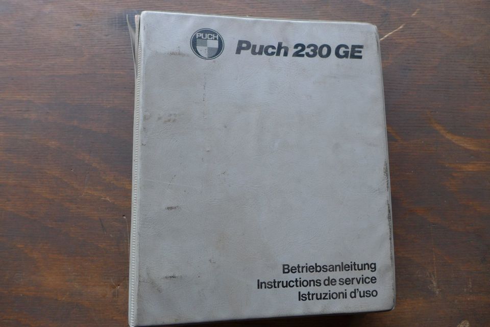 Anleitung Reparatur Werkstatthandbuch Mercedes Puch G 230 in Rieden