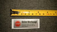 BRIEFKASTENAUFKLEBER Bitte keine Werbung 7 cm x 2,5 cm Dresden - Prohlis-Süd Vorschau