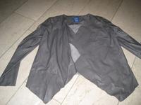 Jacke Tom Tailor Gr 40 braun grau Blazer ohne Knöpfe lederartig Hessen - Hüttenberg Vorschau