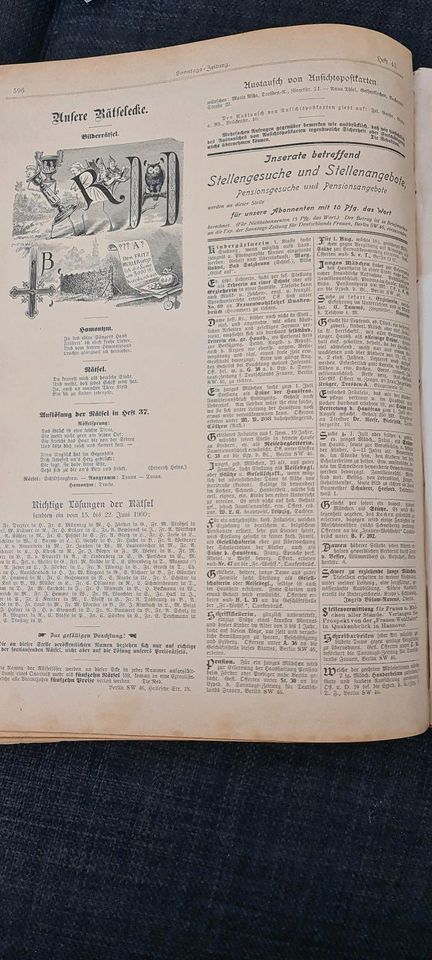 Antik Buch 1899/1900 Sonntags-Zeitung Heft 1-52 in Delbrück