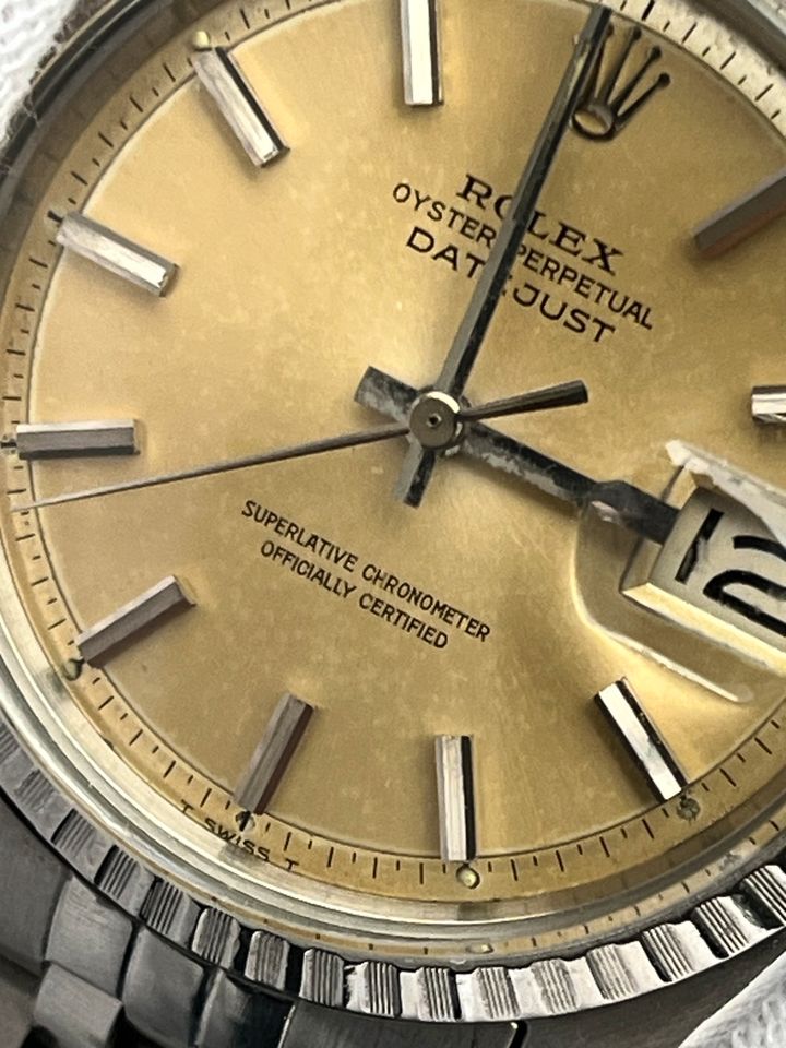 Rolex Datejust 1603 Vintage 1967 36mm Pie Pan Patina Blatt in Hofheim am Taunus