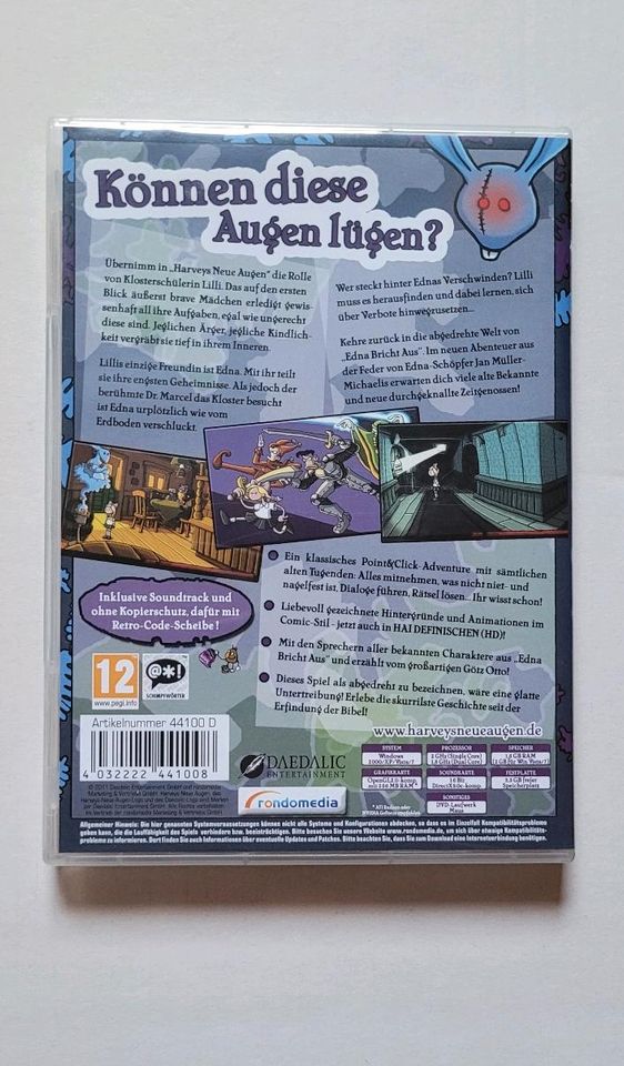 Harveys Neue Augen PC DVD ROM Computerspiel Videospiel in Großharthau-Seeligstadt