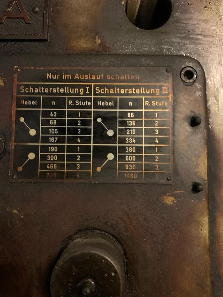 Stand Bohrmaschine der Firma ELHA- Hövelhof in Mühlheim am Main