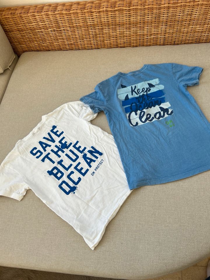 Zara T-Shirt Fisch Hai Ozean weiß blau 13/14 164 in Kösching