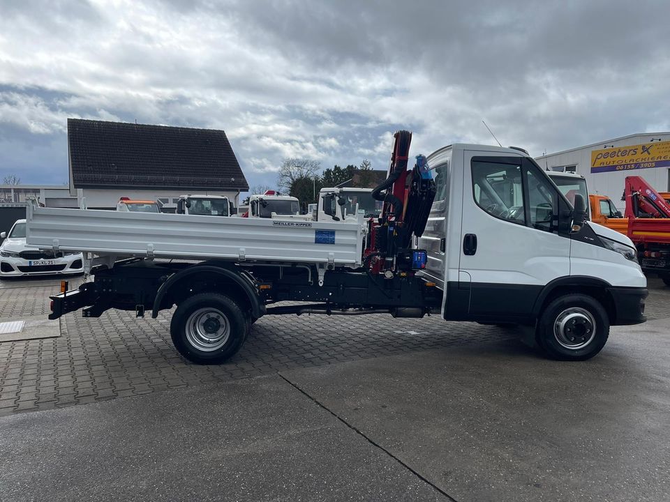 SONDERPREIS✅ IVECO DAILY 72C18 |Meiller Kipper|Kran HMF340K3|Nutzlast 2914Kg|Funk & Greifer|AHK |Rate ab 1358 Euro|LKW bis 7,5t| Klima | Baustellenfahrzeug | Kommunen | Galabau | in Griesheim