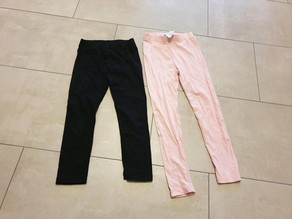 Leggings in schwarz und rosa Gr 116 in Sittensen
