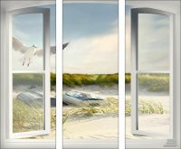Poster Pro Art - 3er Wandbild Glas Open Window" Meer/Strand *NEU* Dresden - Blasewitz Vorschau