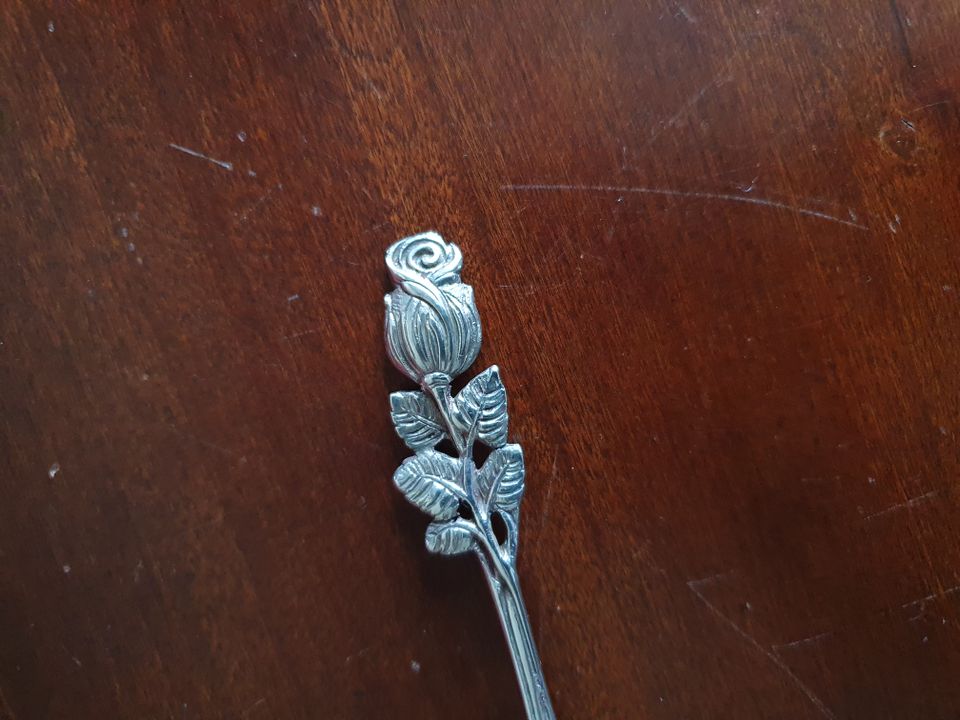 Sahnelöffel Vorlegelöffel 800er Silber Punzen Hildesheimer Rose in Lengenbostel