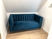 Couch, Sofa, 2-Sitzer in Samt blau Berlin - Rudow Vorschau