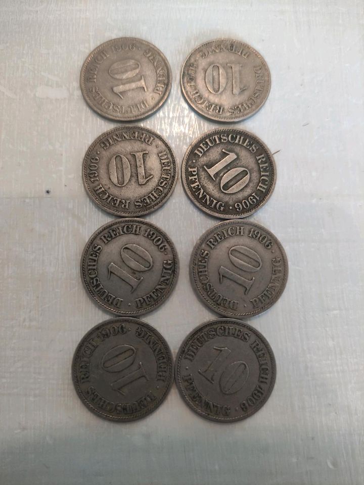 10 Pfennige Deutsche Reichsmark 1906-1909 in Flensburg