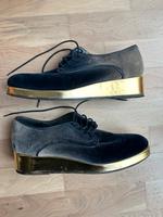 Navyboot Schnürschuhe Samt blau/ Gold Bayern - Taufkirchen Vils Vorschau