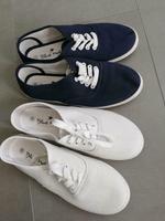 2 Paar Sneaker Halbschuh Schnürschuh weiß blau Gr. 38 Damen leich Hessen - Ranstadt Vorschau