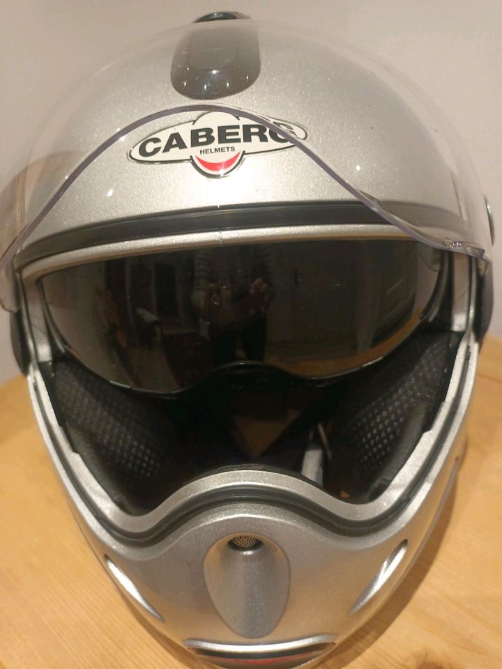 Motorradhelm CABERG RHYNO , silber in Flörsheim am Main