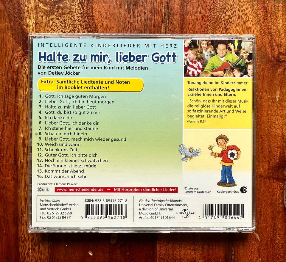 CD ‚Halte zu mir lieber Gott‘ - Gebetslieder von Detlev Jöcker in Freiburg im Breisgau