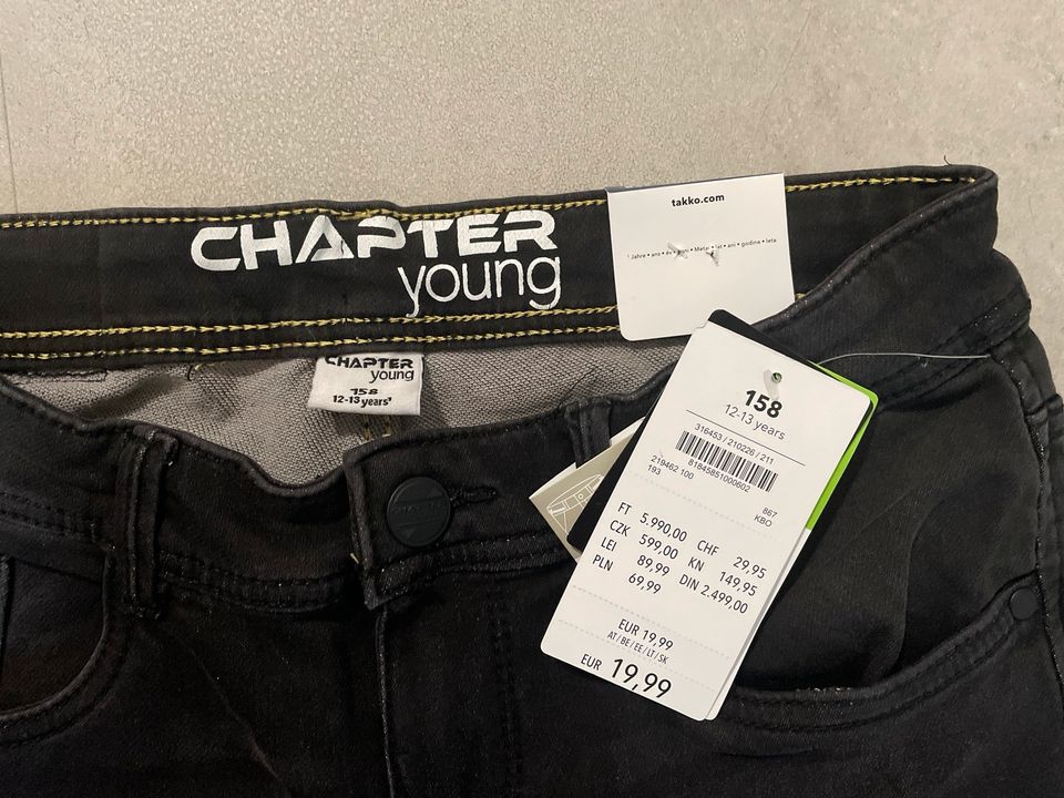 Takko Charter Young Jeans Hose schwarz 158 Neu+Etikett in Östringen