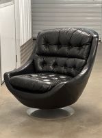 Sehr besonderer Retro Lounge Ei Sessel Chair schwarz Leder Friedrichshain-Kreuzberg - Friedrichshain Vorschau