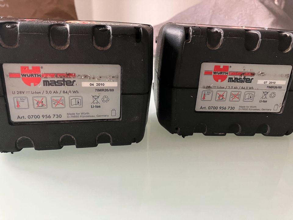 2x Würth Akkus LI 28V 3Ah Li-Ion Akku defekt in Nordrhein-Westfalen -  Wadersloh | eBay Kleinanzeigen ist jetzt Kleinanzeigen