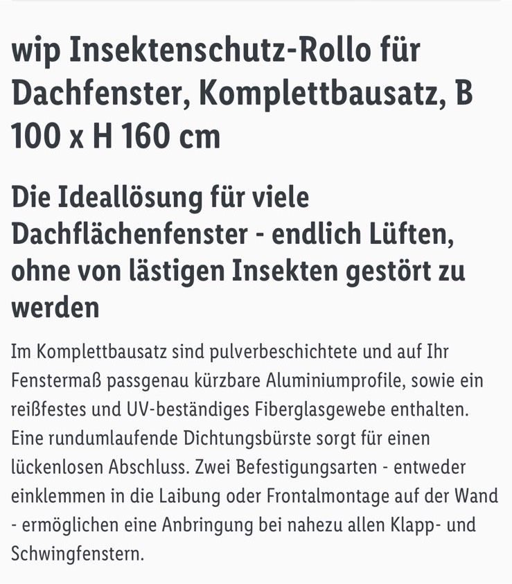 wip Insektenschutz-Rollo für Dachfenster in Rheinland-Pfalz - Dieblich |  eBay Kleinanzeigen ist jetzt Kleinanzeigen
