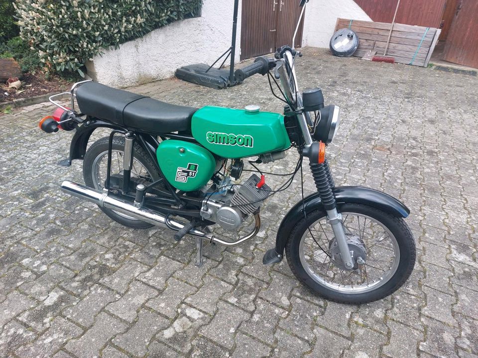 Simson S51 4Gang 60Km/h Papiere in Kirchdorf an der Iller