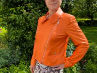 Laurel Laurèl Lederjacke Lammnappa orange 38 Hessen - Gießen Vorschau