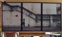 großes Leinwandbild Banksy Kunstdruck Rahmen street art modern Nordrhein-Westfalen - Geldern Vorschau