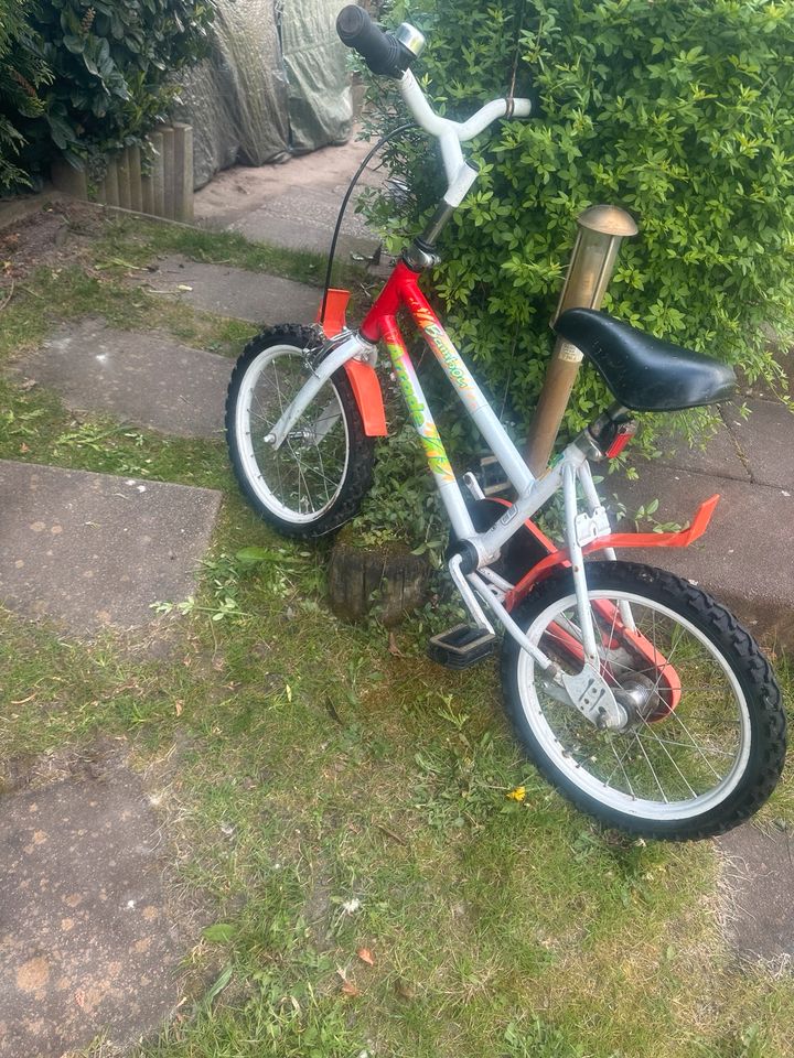 Kinderfahrrad mit stützräder  14zoll in Nauheim