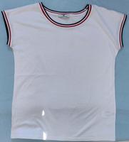 AJC weißes T-Shirt mit Paspeln an Ausschnitt und Ärmeln 36/38 Frankfurt am Main - Bockenheim Vorschau