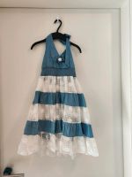 Neckholder Kleid Gr. 128 Jeans+Spitze von Miss Azur Baden-Württemberg - Schwäbisch Hall Vorschau