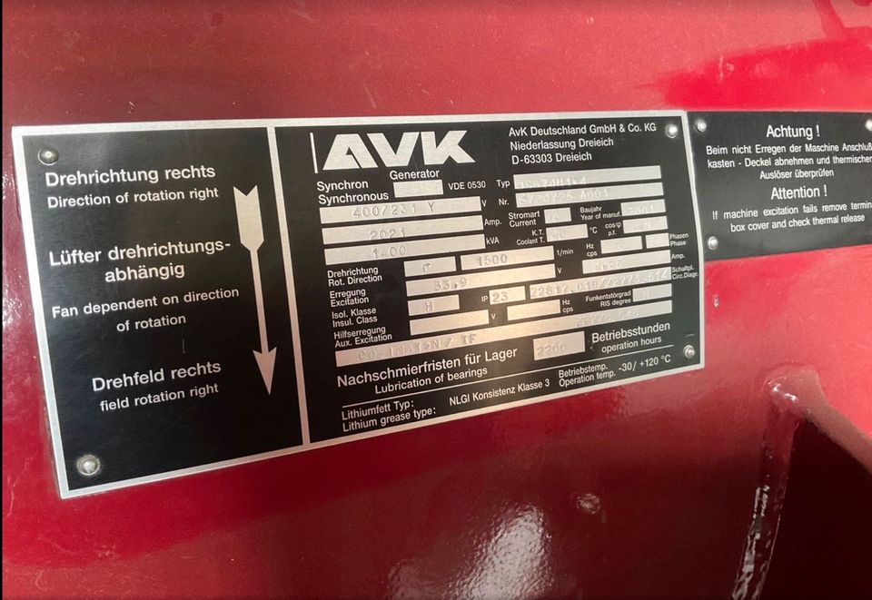 Perkins 1400 KVA Stromaggregat BHKW Notstromaggregat in Gundelsheim