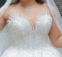 Brautkleid Hochzeitskleid weiß mit Tüll und Pailletten Eimsbüttel - Hamburg Rotherbaum Vorschau
