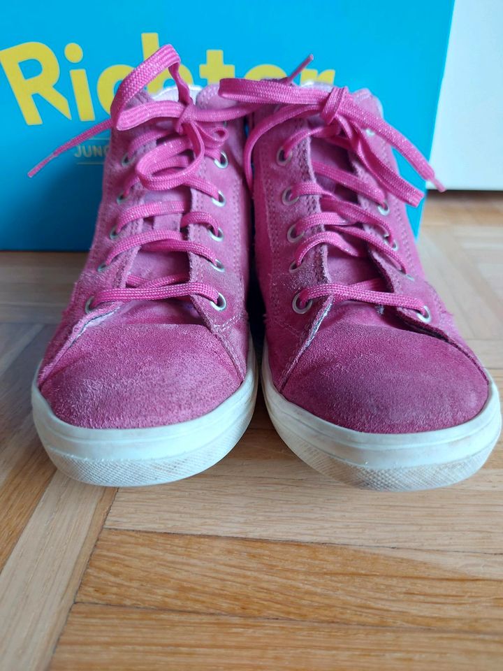 Richter Halbschuhe Sneakers Leder pink Gr. 30 neuwertig! in Schallstadt