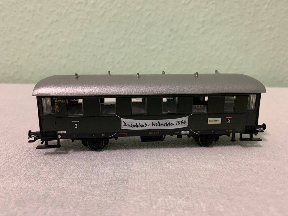 Märklin Personenwagen 3. Kl. Deutschland Weltmeister 1954, PMS in Wipperfürth