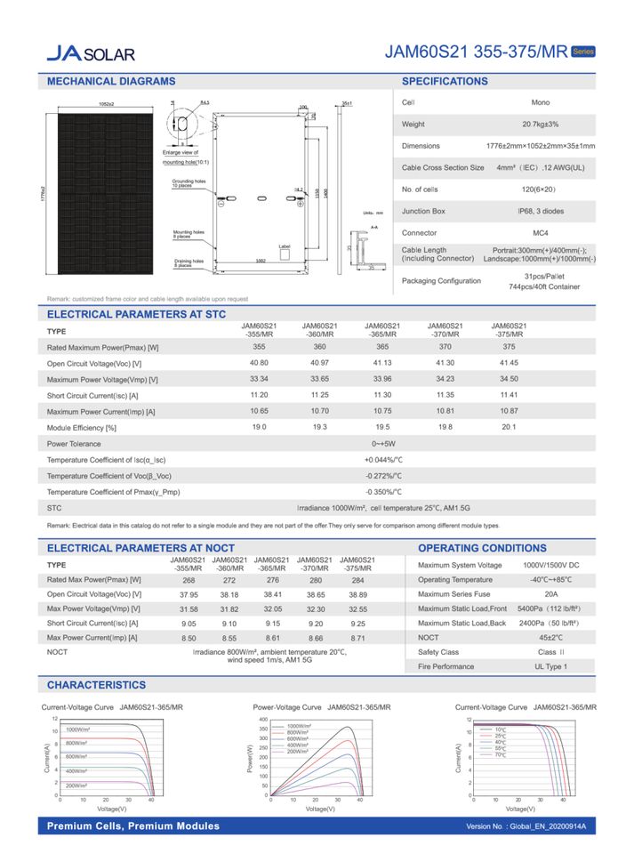 Solarmodule - JA Solar JAM60S21-370/MR - 370 Wp - FULL BLACK in Leipzig