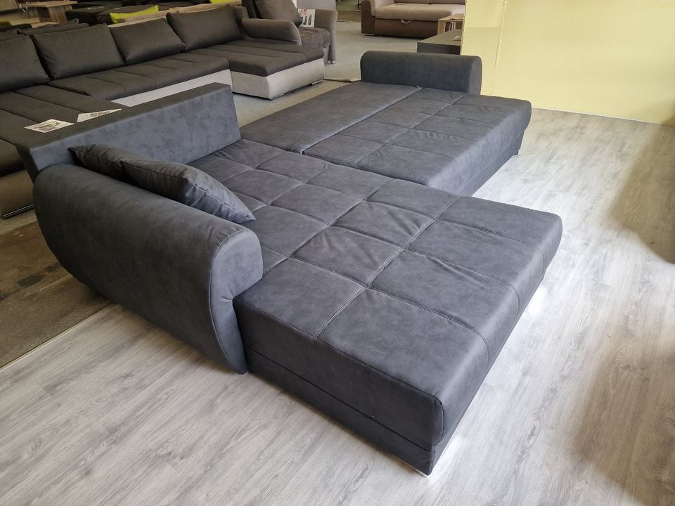 ❌ SOFORT ABHOLBEREIT / ⭐️ NEU - Eckcouch XXL Couch Schlaffunktion / Bettkasten - Sofa - Garnitur Sessel Hocker Wohnlandschaft in Pampow